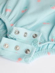 Multi Pastel Fruits Baby Bloomer Rompers 4 Pack - Image 6 of 7