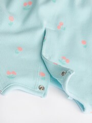 Multi Pastel Fruits Baby Bloomer Rompers 4 Pack - Image 7 of 7