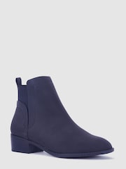 Novo Black Wide Fit Dacre Flat Ankle Chelsea Boots - Image 3 of 4