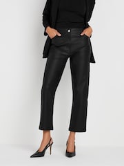 M&Co Black Coated Straight Leg Jeans - Image 1 of 4