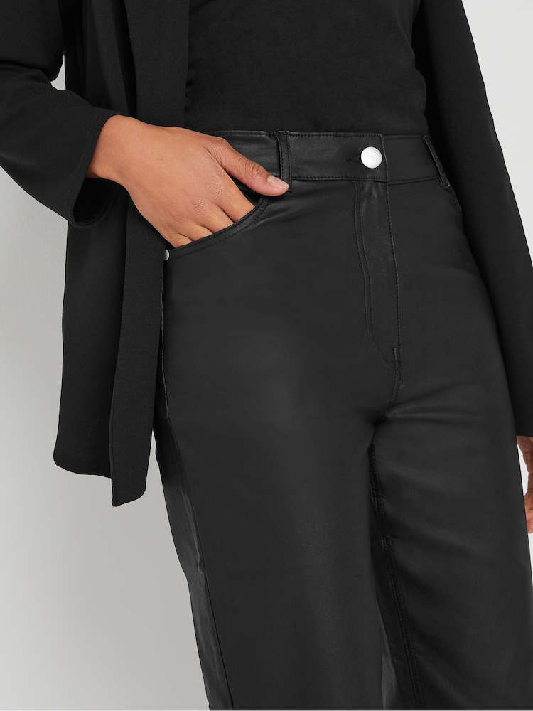 M&Co Black Coated Straight Leg Jeans - Image 4 of 4