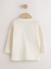 Cream Elephant Long Sleeve Embroidered T-Shirt (3mths-7yrs) - Image 2 of 4
