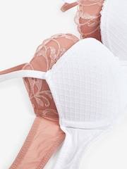Розовый/белый - Embroidered Bras 2 Pack A-E - Изображение 12 из 13