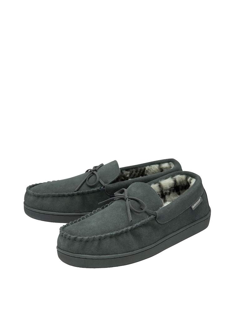 Grau - Dunlop Herren Mokassins aus echtem Veloursleder - Bild 2 von 4