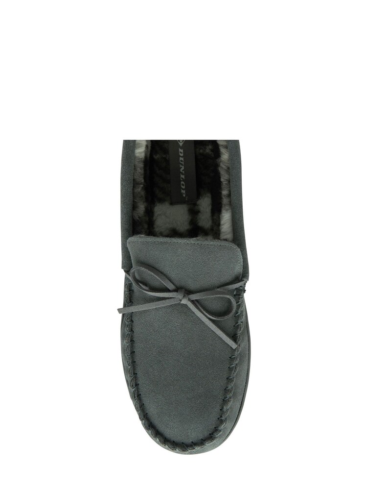 Grau - Dunlop Herren Mokassins aus echtem Veloursleder - Bild 4 von 4