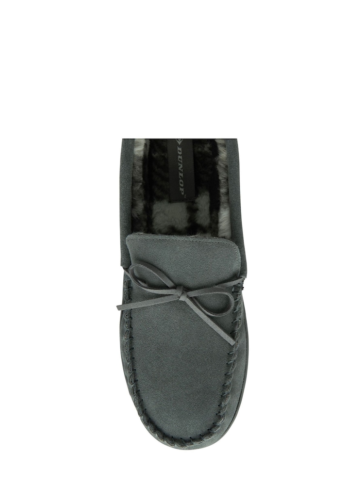 Grau - Dunlop Herren Mokassins aus echtem Veloursleder - Bild 4 von 4 Grau - Dunlop Herren Mokassins aus echtem Veloursleder - Bild 4 von 4