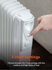 Warmlite White 1500W 7 fin Oil Filled Radiator - Image 3 of 5