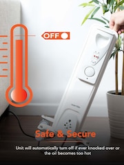 Warmlite White 1500W 7 fin Oil Filled Radiator - Image 5 of 5