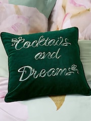 Ted Baker Green Cocktails  Dreams 100% Cotton Cushion - Image 1 of 5