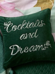 Ted Baker Green Cocktails  Dreams 100% Cotton Cushion - Image 2 of 5