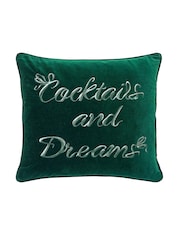 Ted Baker Green Cocktails  Dreams 100% Cotton Cushion - Image 5 of 5