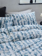 French Connection Blue Akari Washed Cotton Duvet Cover and Pillowcase Set - Image 2 of 3