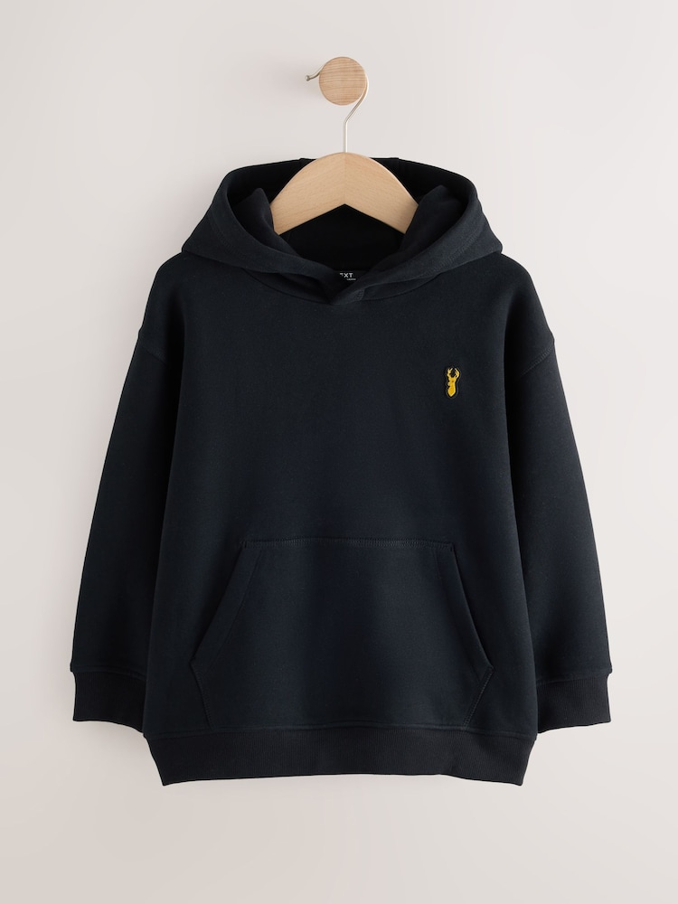 Black Stag Overhead Hoodie (3-16yrs) - Image 1 of 4 Black Stag Overhead Hoodie (3-16yrs) - Image 1 of 4