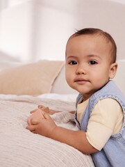 Denim/White 100% Cotton Top and Trousers Baby Set (0mths-2yrs) - Image 12 of 12