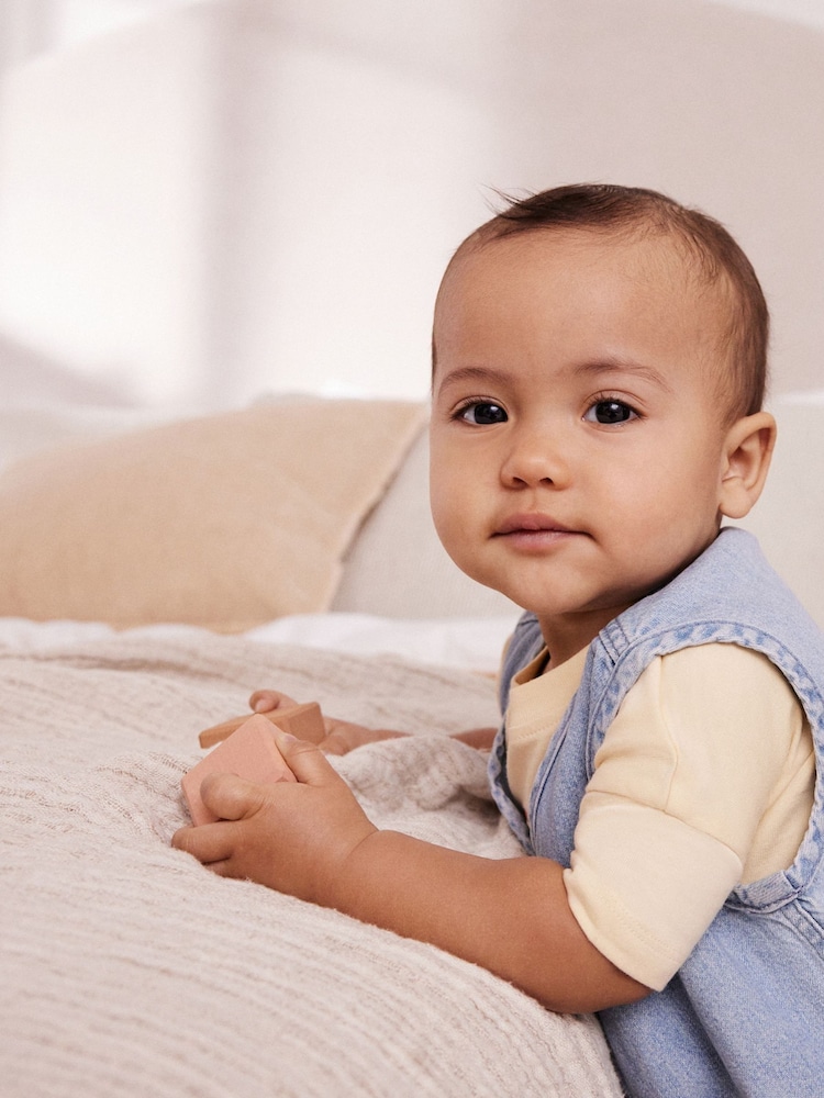 Denim/White 100% Cotton Top and Trousers Baby Set (0mths-2yrs) - Image 12 of 12