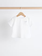 Denim/White 100% Cotton Top and Trousers Baby Set (0mths-2yrs) - Image 7 of 12
