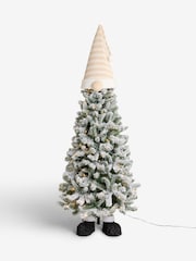 White Snowy Lit Gonk 6ft Christmas Tree - Image 6 of 6