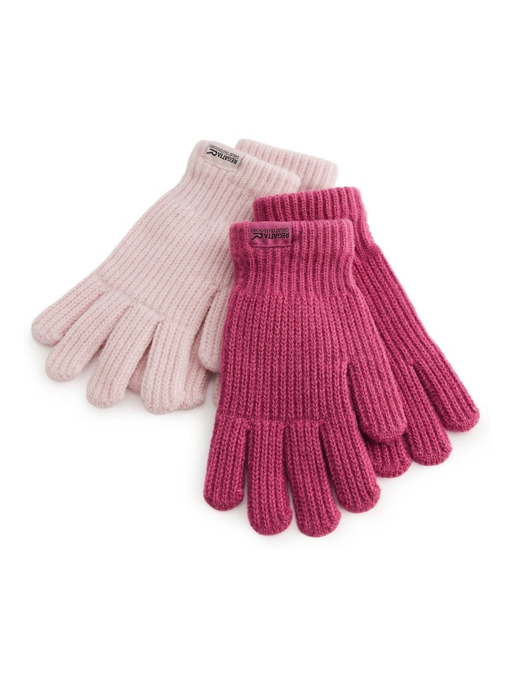 Regatta Pink Thermal Gloves Accessory Set 2 Pack - Image 1 of 8