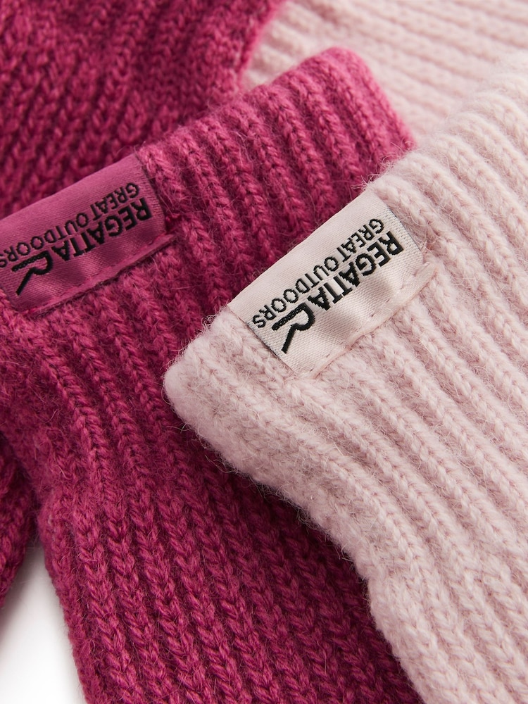Regatta Pink Thermal Gloves Accessory Set 2 Pack - Image 8 of 8