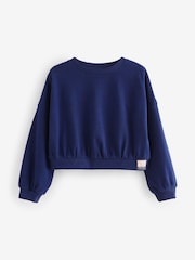 Blue Varsity Graphic 100% Cotton Long Sleeve Sweatshirt (3-16yrs) - Image 4 of 6
