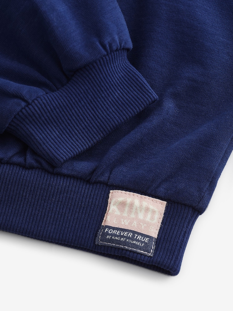 Blue Varsity Graphic 100% Cotton Long Sleeve Sweatshirt (3-16yrs) - Image 6 of 6