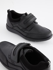 Black Wide Fit (G) School Leather Single Strap Shoes - Image 3 of 7