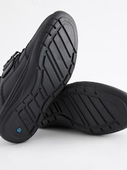 Black Wide Fit (G) School Leather Single Strap Shoes - Image 5 of 7