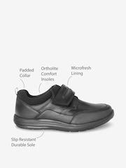 Black Wide Fit (G) School Leather Single Strap Shoes - Image 7 of 7