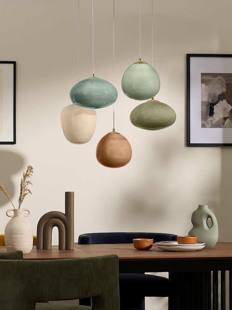MADE.COM Green Adrianne 5 Light Cluster Pendant Ceiling Light - Image 1 of 3