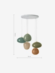 MADE.COM Green Adrianne 5 Light Cluster Pendant Ceiling Light - Image 3 of 3
