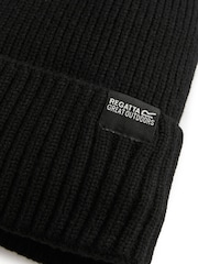 Regatta Black Ribbed Cuffed Beanie Hat - Image 9 of 9