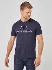 Armani Exchange Logo 100% Cotton T-Shirt - Image 2 of 5