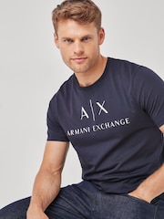 Armani Exchange Logo 100% Cotton T-Shirt - Image 4 of 5