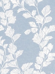 Laura Ashley Pale Blue Garden Bewley Indoor Rattan Lounging Sofa Set with Seat Cushions - Image 4 of 4