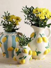 Widdop White Vase With Lemons - Image 4 of 4