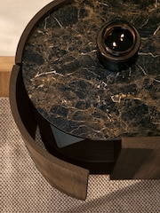 Dark Natural Nomad Oak Effect Large Sideboard - Image 6 of 10