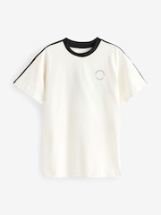 White/Black 100% Cotton Active Football Graphic T-Shirt - Image 6 of 7