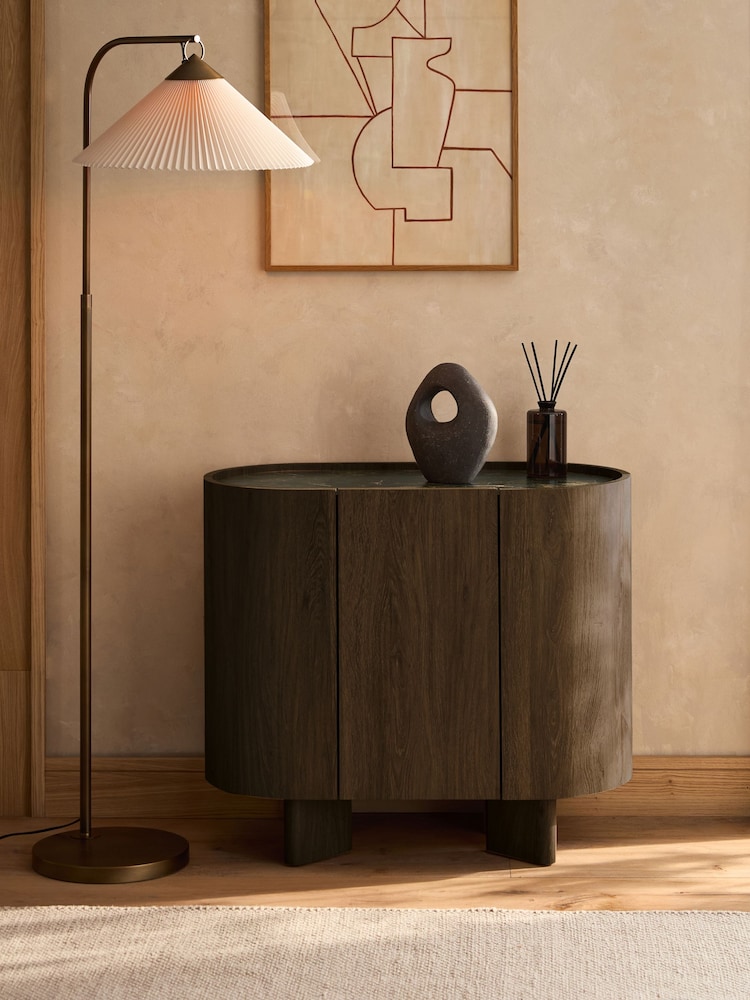 Dark Natural Nomad Oak Effect Small Sideboard - Image 1 of 10 Dark Natural Nomad Oak Effect Small Sideboard - Image 1 of 10