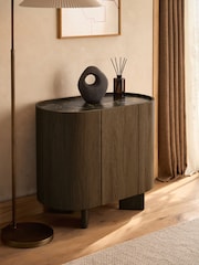 Dark Natural Nomad Oak Effect Small Sideboard - Image 2 of 10