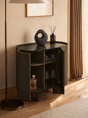 Dark Natural Nomad Oak Effect Small Sideboard - Image 3 of 10