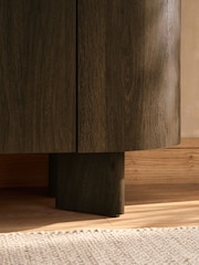 Dark Natural Nomad Oak Effect Small Sideboard - Image 4 of 10