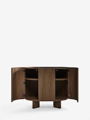 Dark Natural Nomad Oak Effect Small Sideboard - Image 8 of 10