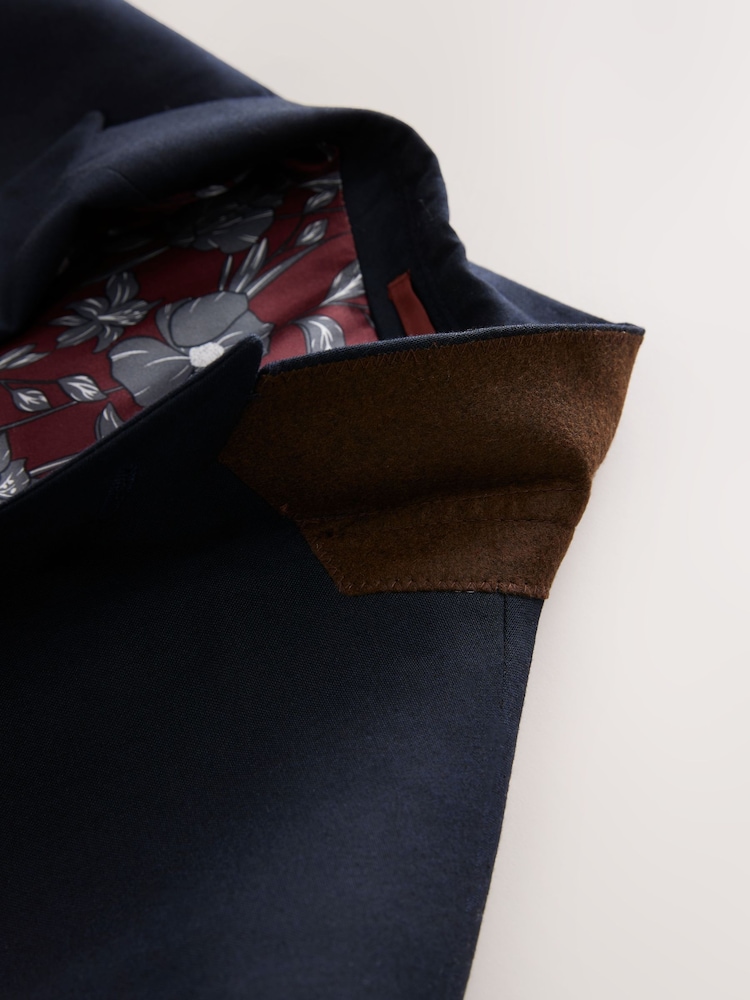 Navy Blue Regular Fit Two Button Suit Jacket - Image 12 of 12 Navy Blue Regular Fit Two Button Suit Jacket - Image 12 of 12