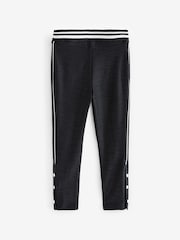 Black Stripe Popper Sports Leggings (3-16yrs) - Image 5 of 7