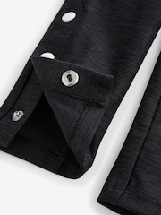 Black Stripe Popper Sports Leggings (3-16yrs) - Image 7 of 7