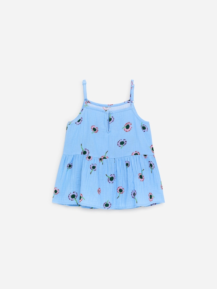 ARKET Blue Cotton Muslin Top - Image 2 of 3 ARKET Blue Cotton Muslin Top - Image 2 of 3