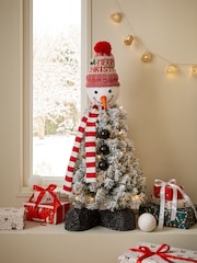 White Lit Snowman 3ft Christmas Tree - Image 1 of 6