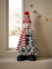 White Lit Snowman 3ft Christmas Tree - Image 2 of 6