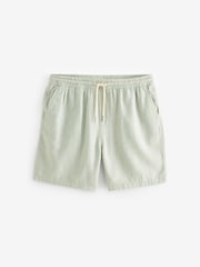 Salbeigrün - Dock Shorts aus Baumwollleinen - Bild 4 von 8