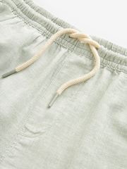 Salbeigrün - Dock Shorts aus Baumwollleinen - Bild 5 von 8